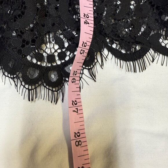 Lilly Pulitzer Jacelynne Lace Top Women’s M Black Long Sleeve Blouse - Picture 11 of 11